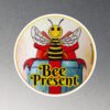 bee-present-die-cut-magnet-white-6x6-front